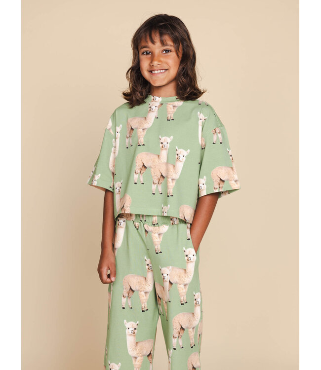 Snurk Alpaca Meadow Cropped T-Shirt Kids