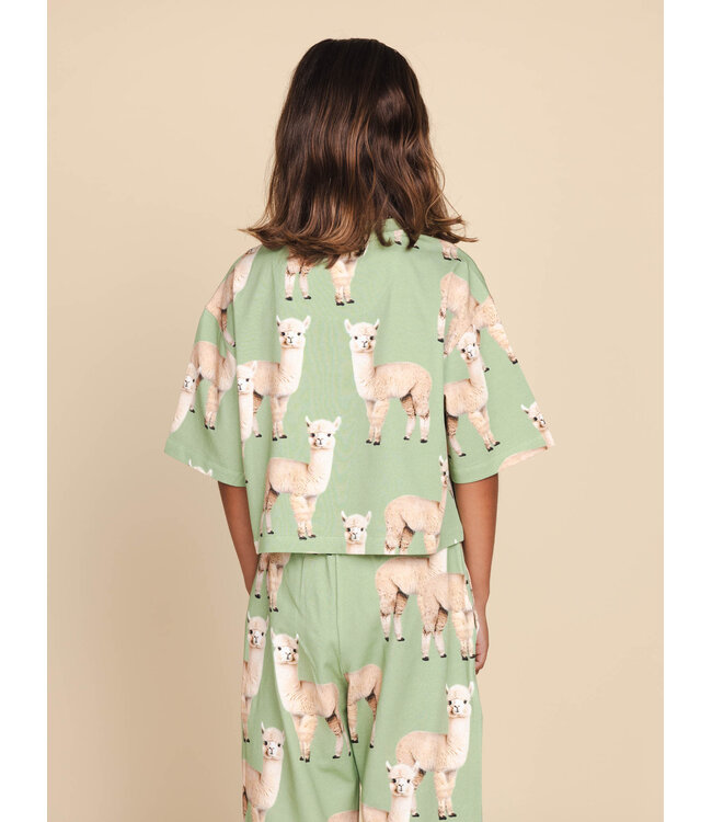 Snurk Alpaca Meadow Cropped T-Shirt Kids