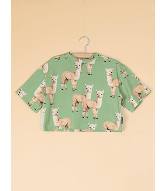Snurk Alpaca Meadow Cropped T-Shirt Kids