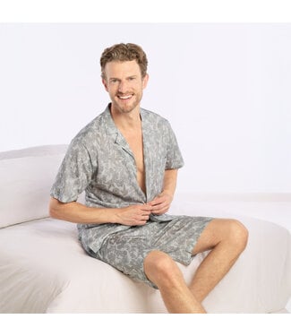 ISA Bodywear Heren Pyjama With Button Graniet