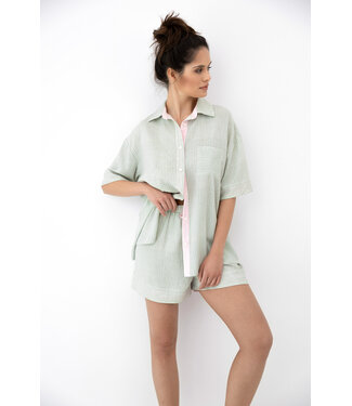 Simona Pyjama Green Stripe