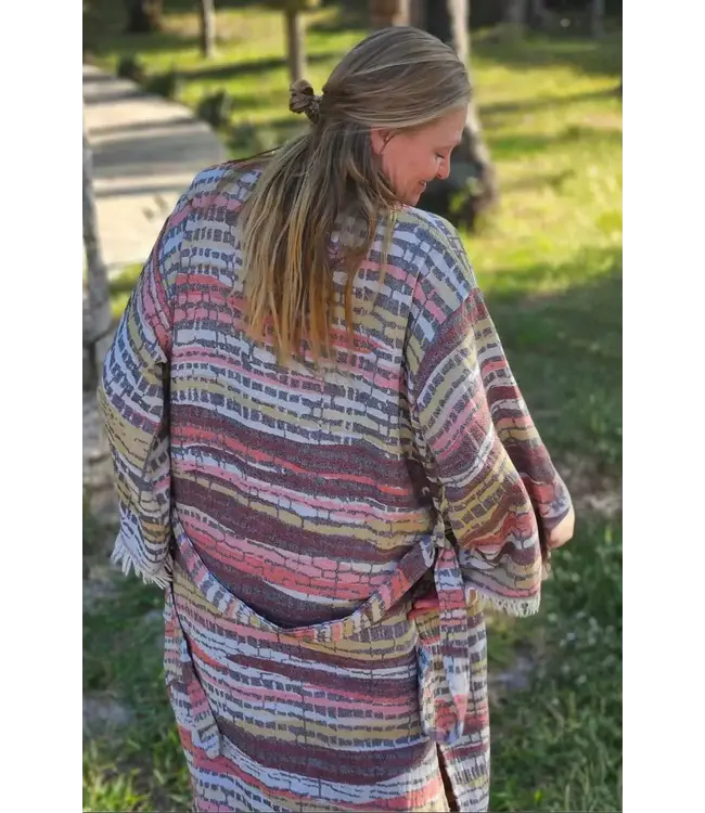 Zus en Zomer Bathrobe Kimono Elif Bordeaux