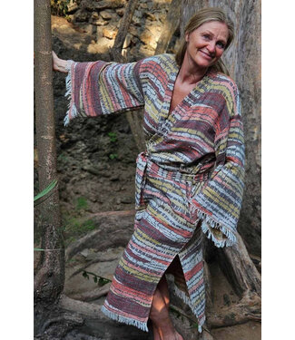 Zus en Zomer Bathrobe Kimono Elif Bordeaux