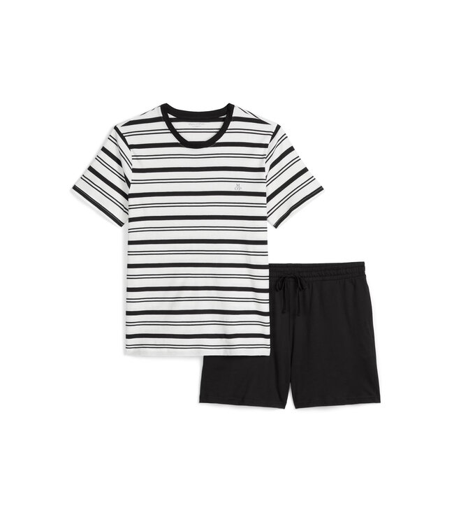 Marc o polo Pyjama Short Set Black Stripe