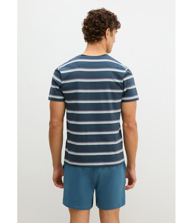 Marc o polo Pyjama Short Set  Blue/Pink Stripe
