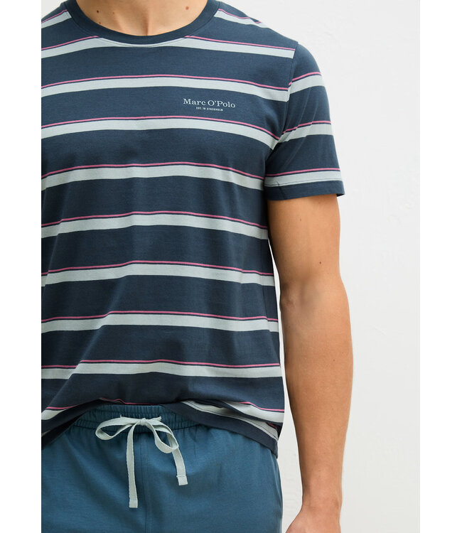 Marc o polo Pyjama Short Set  Blue/Pink Stripe