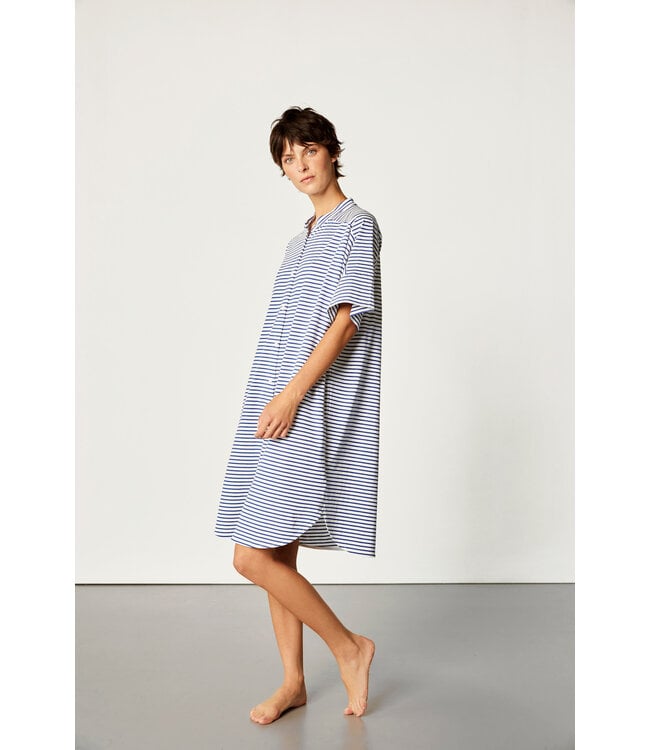 Pluto Flora High Summer Nightdress Cobalt Blu
