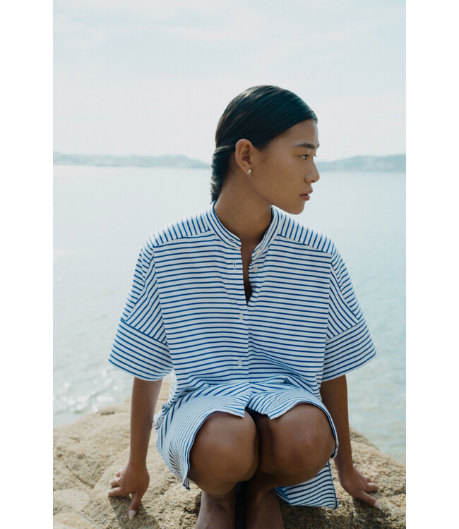 Pluto Flora High Summer Nightdress Cobalt Blu