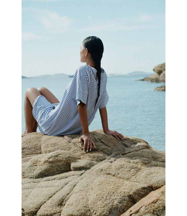 Pluto Flora High Summer Nightdress Cobalt Blu