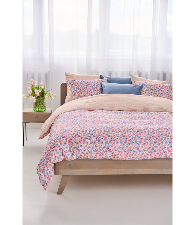 Nomo Lina Fien Double Glamm Satijn Dekbedovertrek  Blue