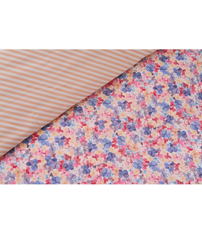 Nomo Lina Fien Double Glamm Satijn Dekbedovertrek  Blue