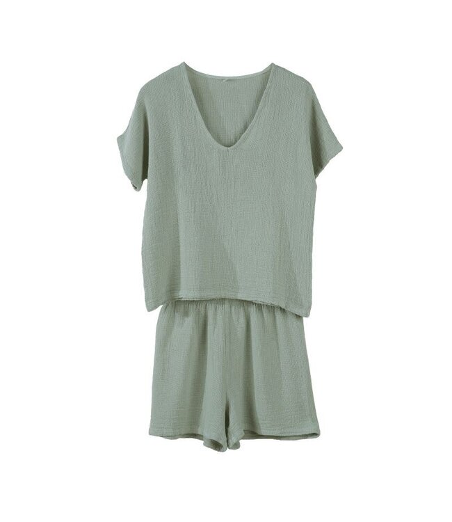 Haomy Symi Shorts And T-Shirt Set Celadon