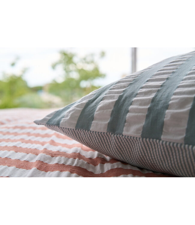 Nomo Theodora Seersucker Dekbedovertrek  Jade