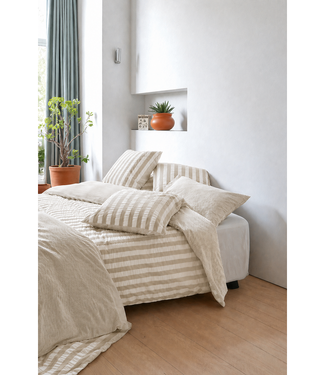 Nomo Theodora Seersucker Dekbedovertrek Beach