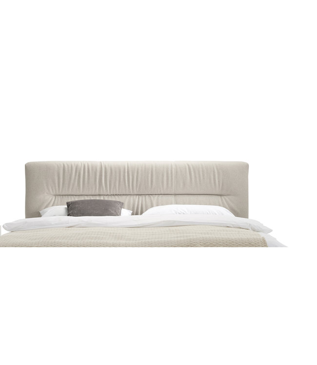 Showroommodel Groove Bed 180x200 met Hoog Hoofdbord ( 73cm) stofgroep 2 Mito 402 Dessert zonder bodem