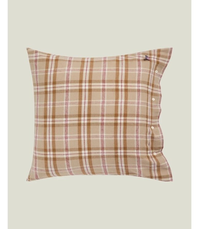 Lexington Company Cotton Flanel Checked Dekbedovertrek Fudge/Beige/Fig