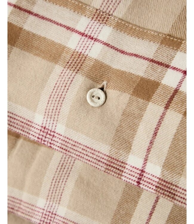 Lexington Company Cotton Flanel Checked Dekbedovertrek Fudge/Beige/Fig