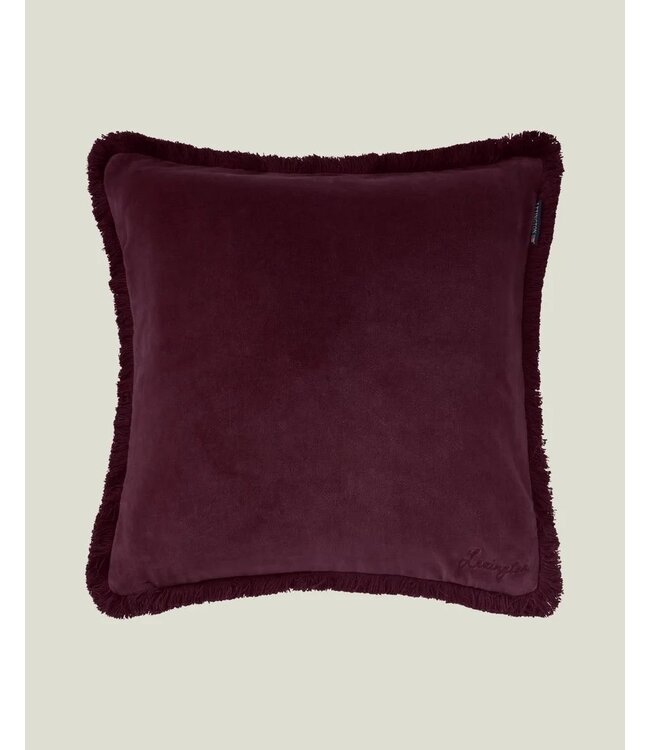 Lexington Company Fringe Velvet Pillow Cover Fig