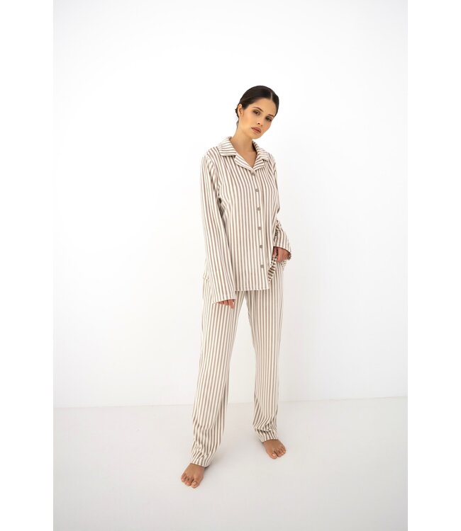 Avelin Pyjama Beige Stripe