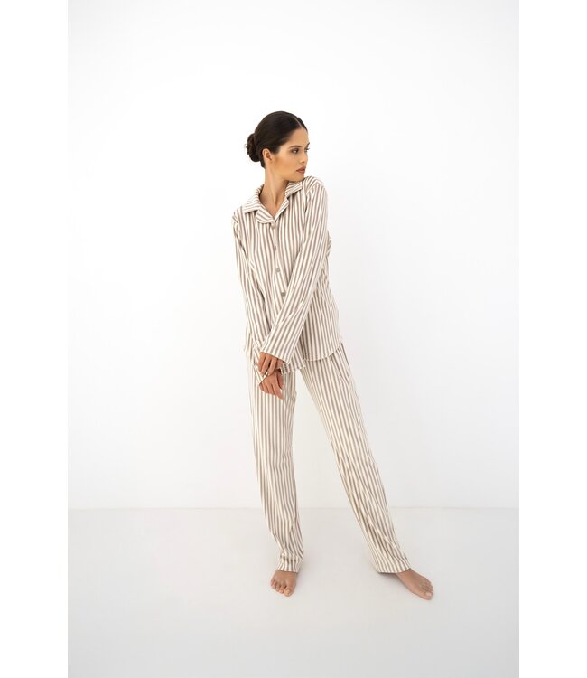 Avelin Pyjama Beige Stripe