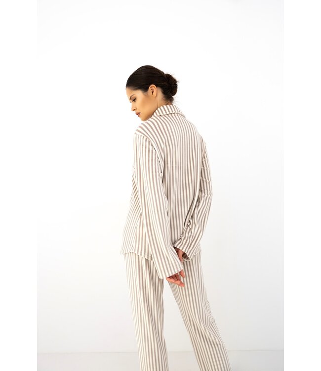 Avelin Pyjama Beige Stripe