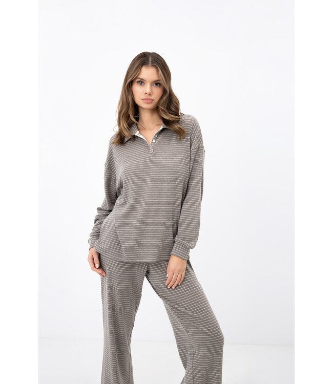Amaya Pyjama Grey Stripe