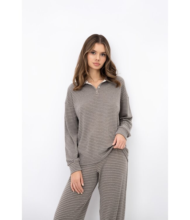 Amaya Pyjama Grey Stripe