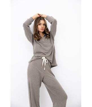 Amaya Pyjama Grey Stripe