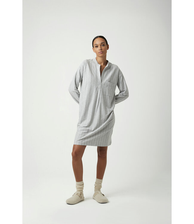 Pluto Ilanka Nightdress Grey Chine Stripe