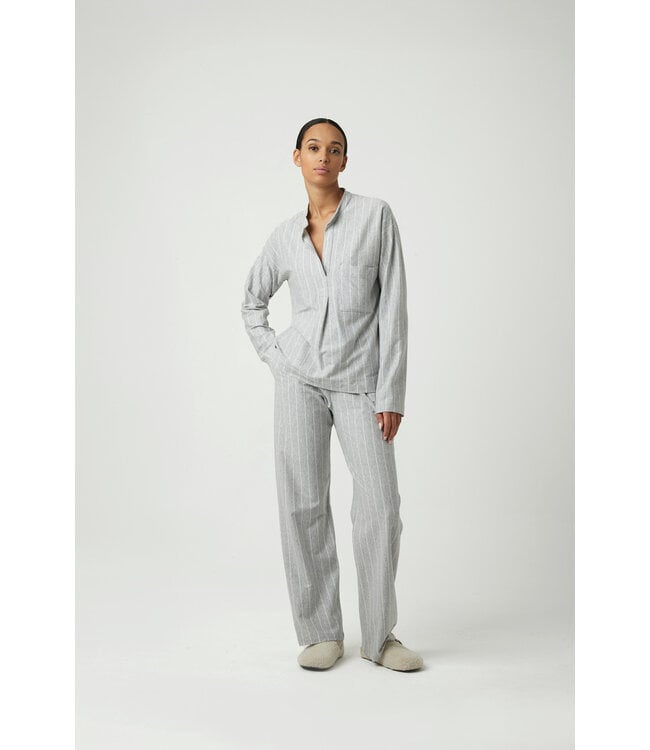 Pluto Izzie Pyjama Grey Chine Stripe