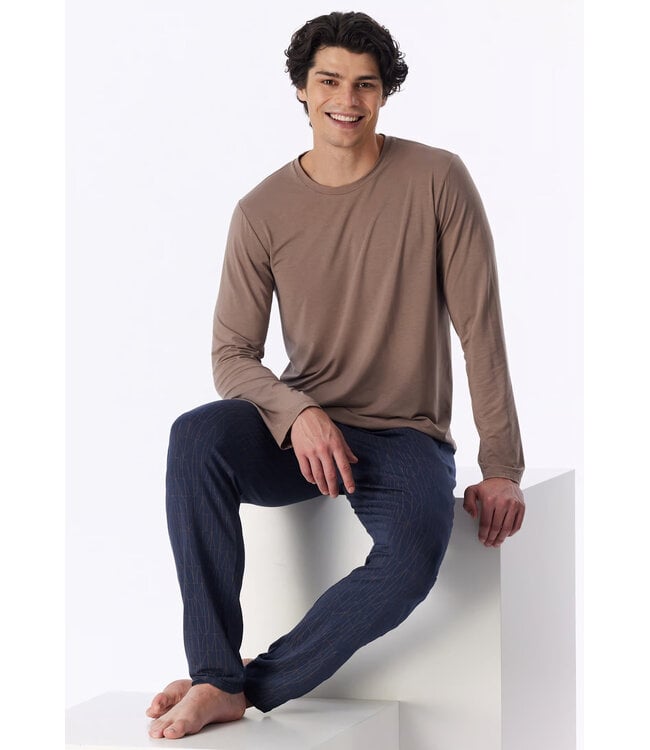 Schiesser Pyjama Heren Bright Taupe