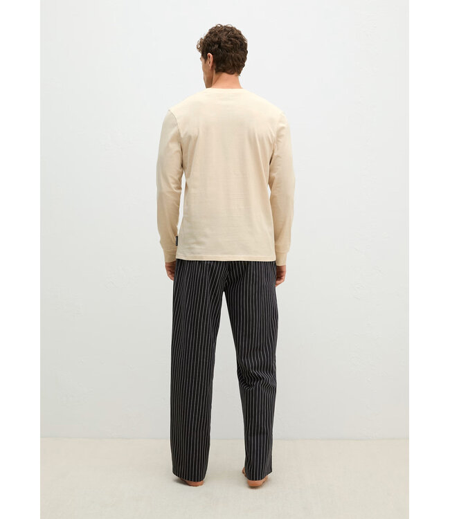 Marc o polo Henley Pyjama Set French/Oak Black Stripe