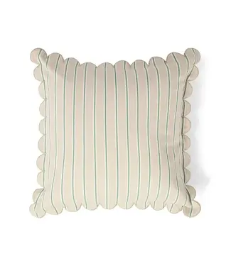 Lexington Company Striped Cotton Pillow Cover White/Green/Beige