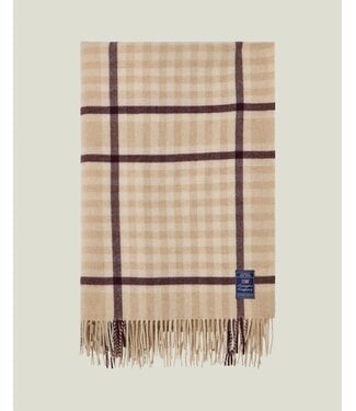 Lexington Company Plaid Lexington Checked Recycled Wool Throw Beige/Fig