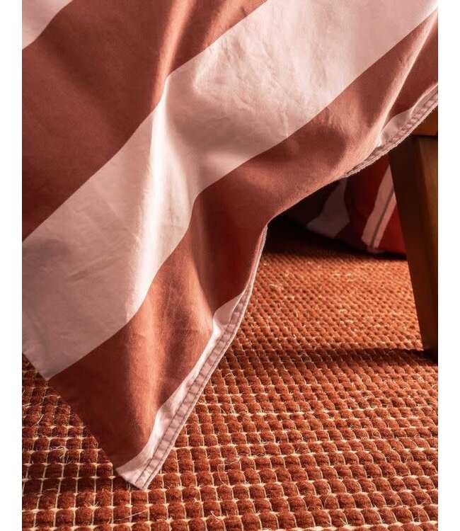 Essenza Dekbedovertrek Minte Stripe Terracotta - Blush