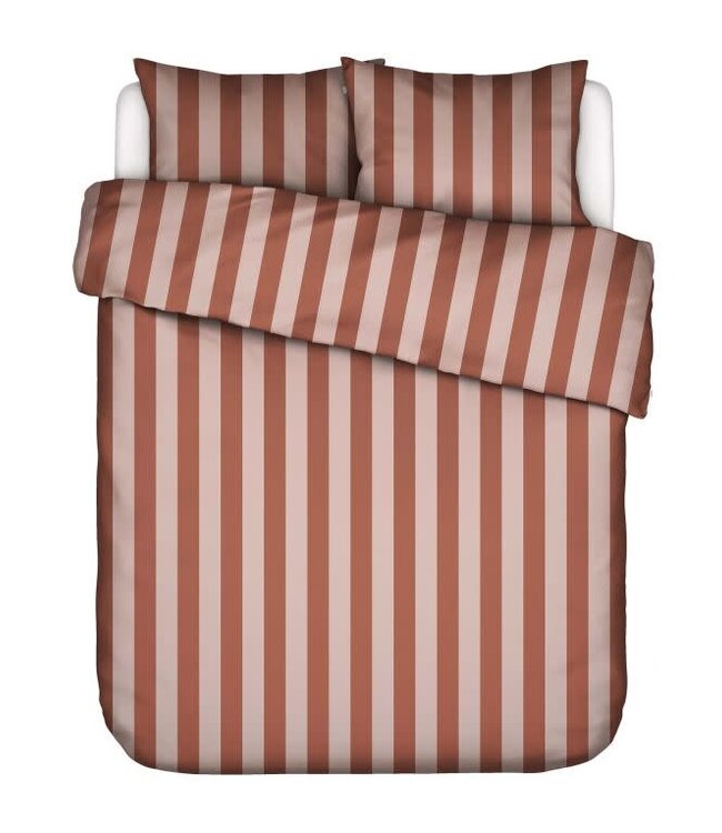 Essenza Dekbedovertrek Minte Stripe Terracotta - Blush