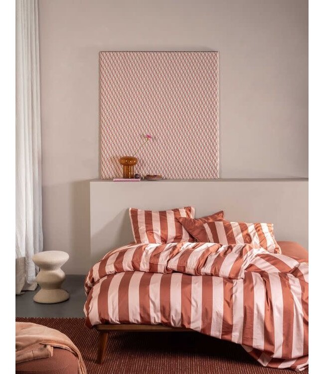 Essenza Dekbedovertrek Minte Stripe Terracotta - Blush