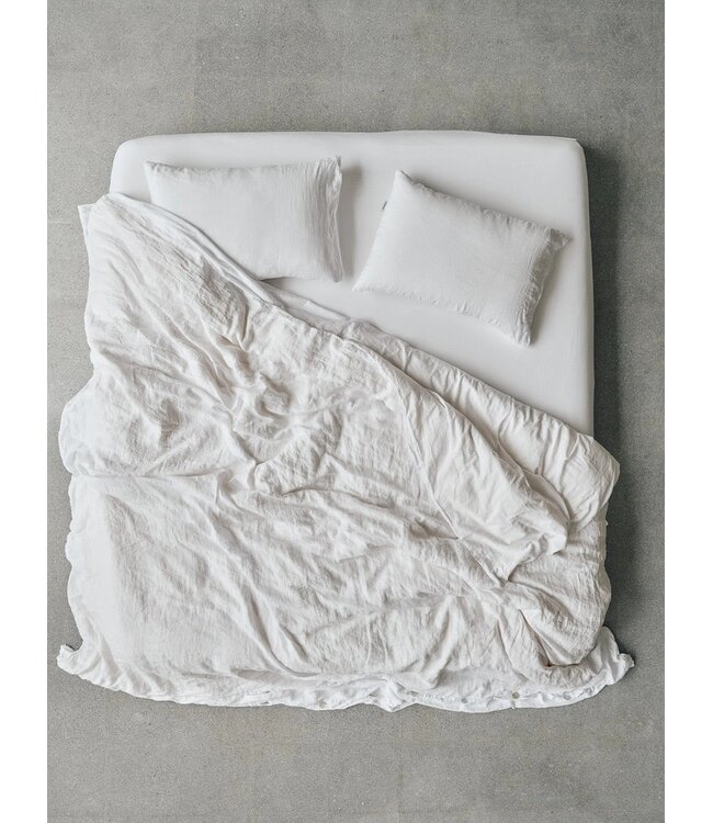 Dekbedovertrek Linnen/Cotton White