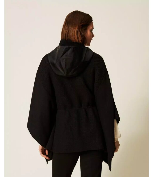 Twin-Set Travel Poncho Nero