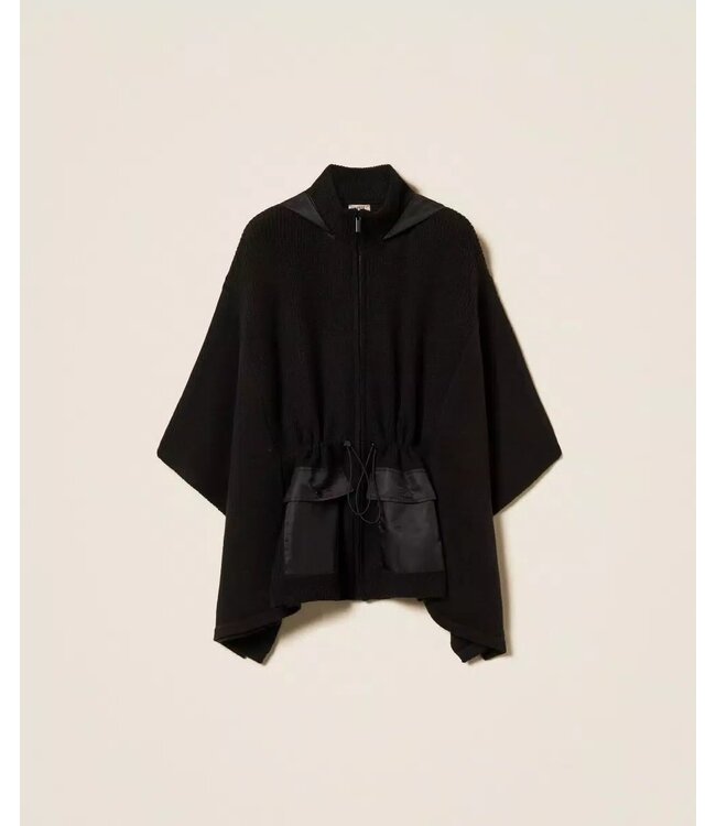 Twin-Set Travel Poncho Nero