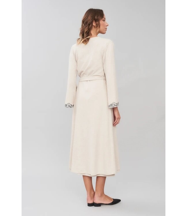 Flora Lastraioli Bianca Robe Long Jersey Rise