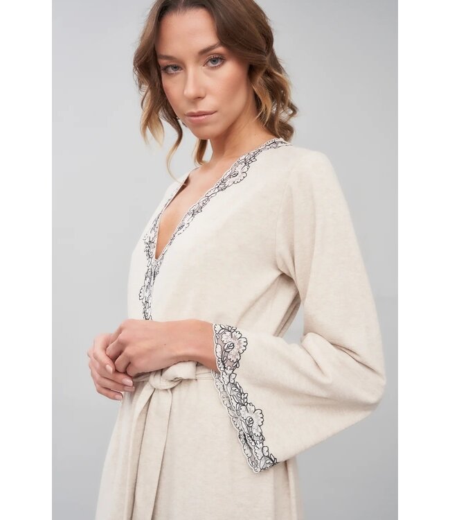 Flora Lastraioli Bianca Robe Long Jersey Rise
