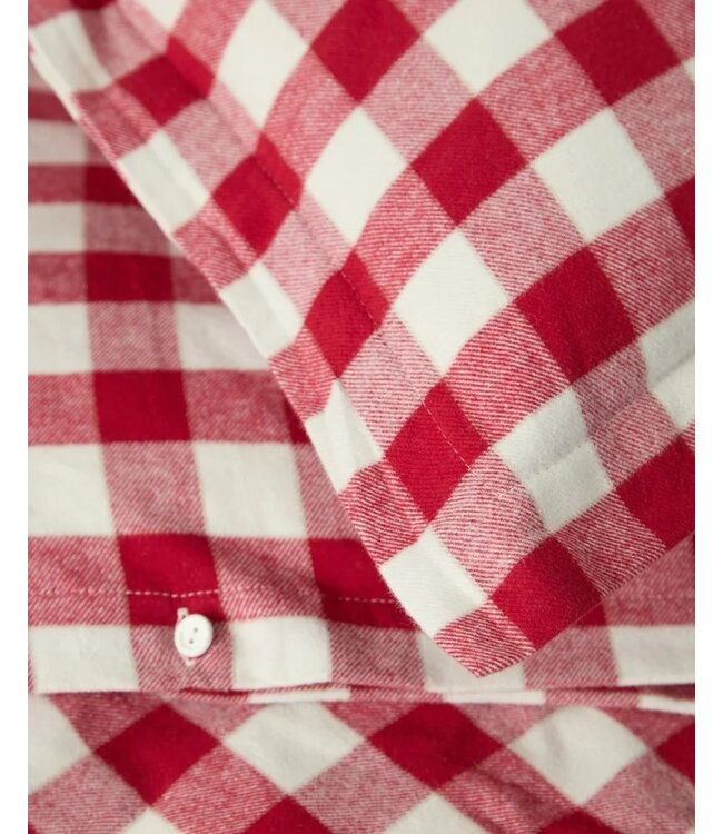 Lexington Company Cotton Flanel Checked Dekbedovertrek Red/Beige