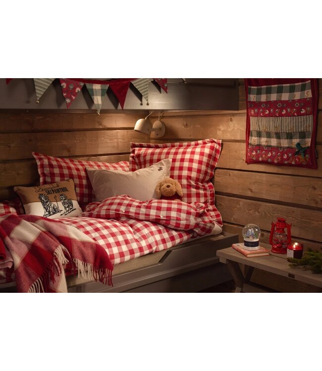 Lexington Company Cotton Flanel Checked Dekbedovertrek Red/Beige