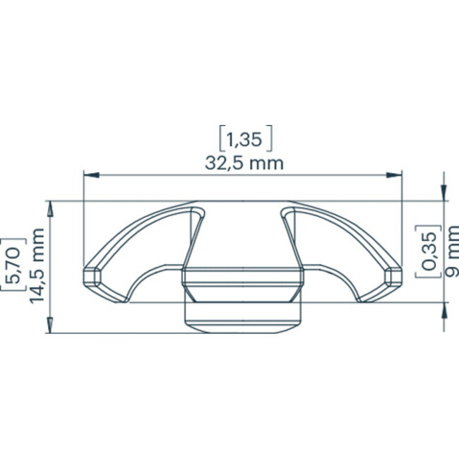 Kajaksport Reccessed Deckfitting 5mm Round/Cross