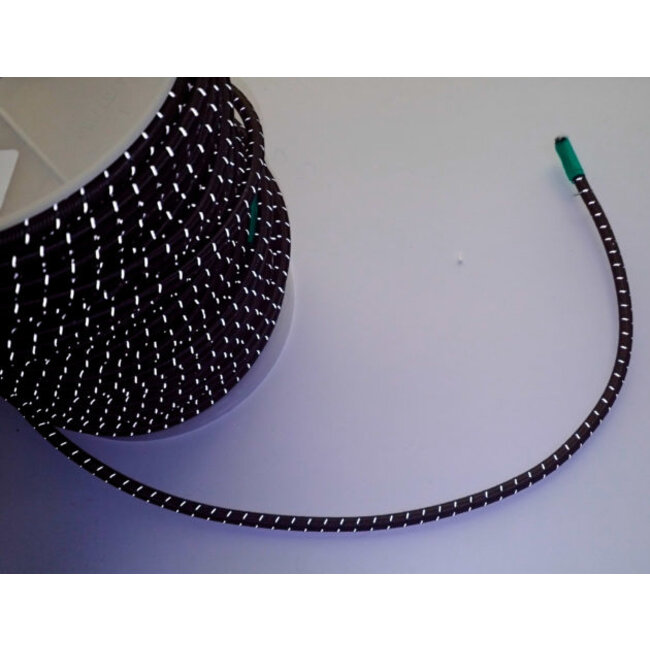Kajaksport Deklijn Elastiek met Reflectie strepen - 5mm (per meter)
