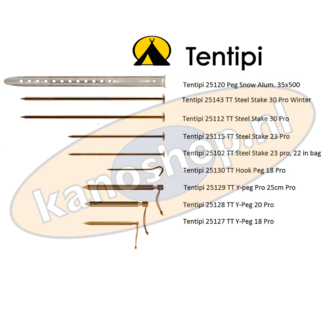 Tentipi 25102 TT Steel Stake pro, 22 in bag