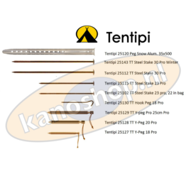 Tentipi 25120 Peg Snow Alum. 35x500