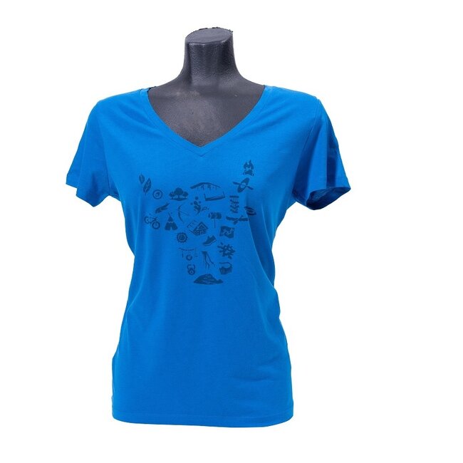 Outdoor Valley T-shirt blauw - Dames
