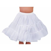 Petticoat kniehoogte wit met elastiek